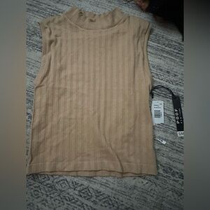 Poof! Women's Tan Sleeveless Top